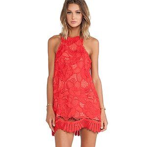 Lovers & Friends Coral Red Caspian Shift Dress